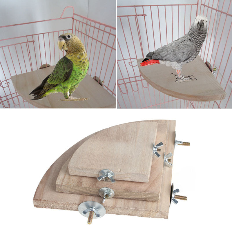Bird Parrot Wood Platform Stand Rack Toy