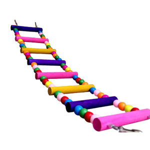 Bird Parrot Wood Colorful Climbing Ladder toy