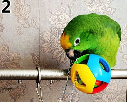 Bird Plastic Chew Ball Chain Cage Toy