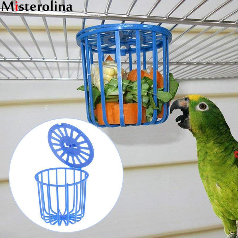 Bird Parrot Feeder Cage Fruit Vegetable Holder Cage Accessories Toy
